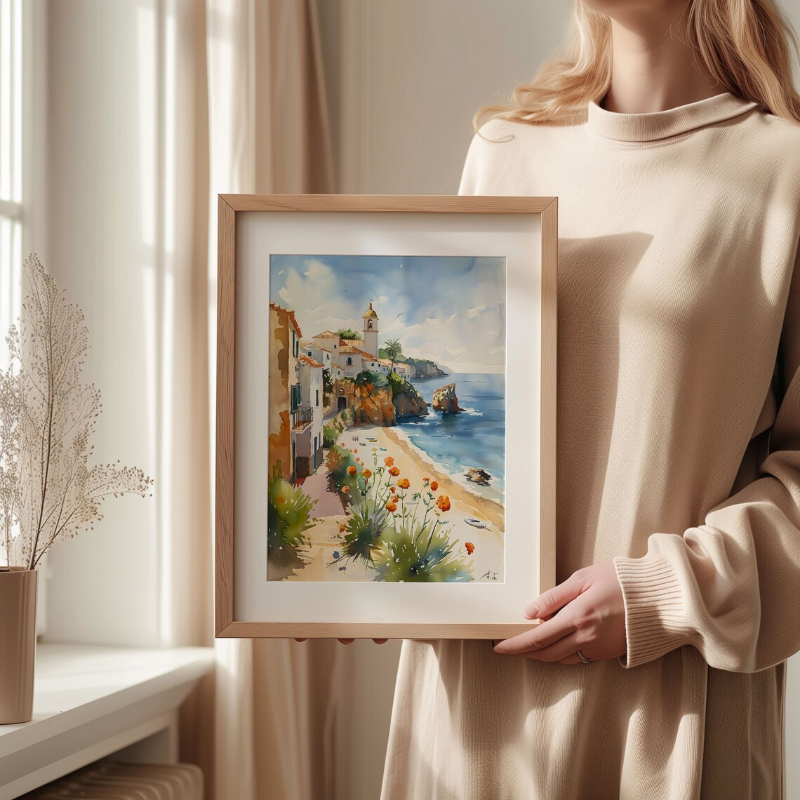 Algarve Watercolor Painting, Travel Poster - Image 2