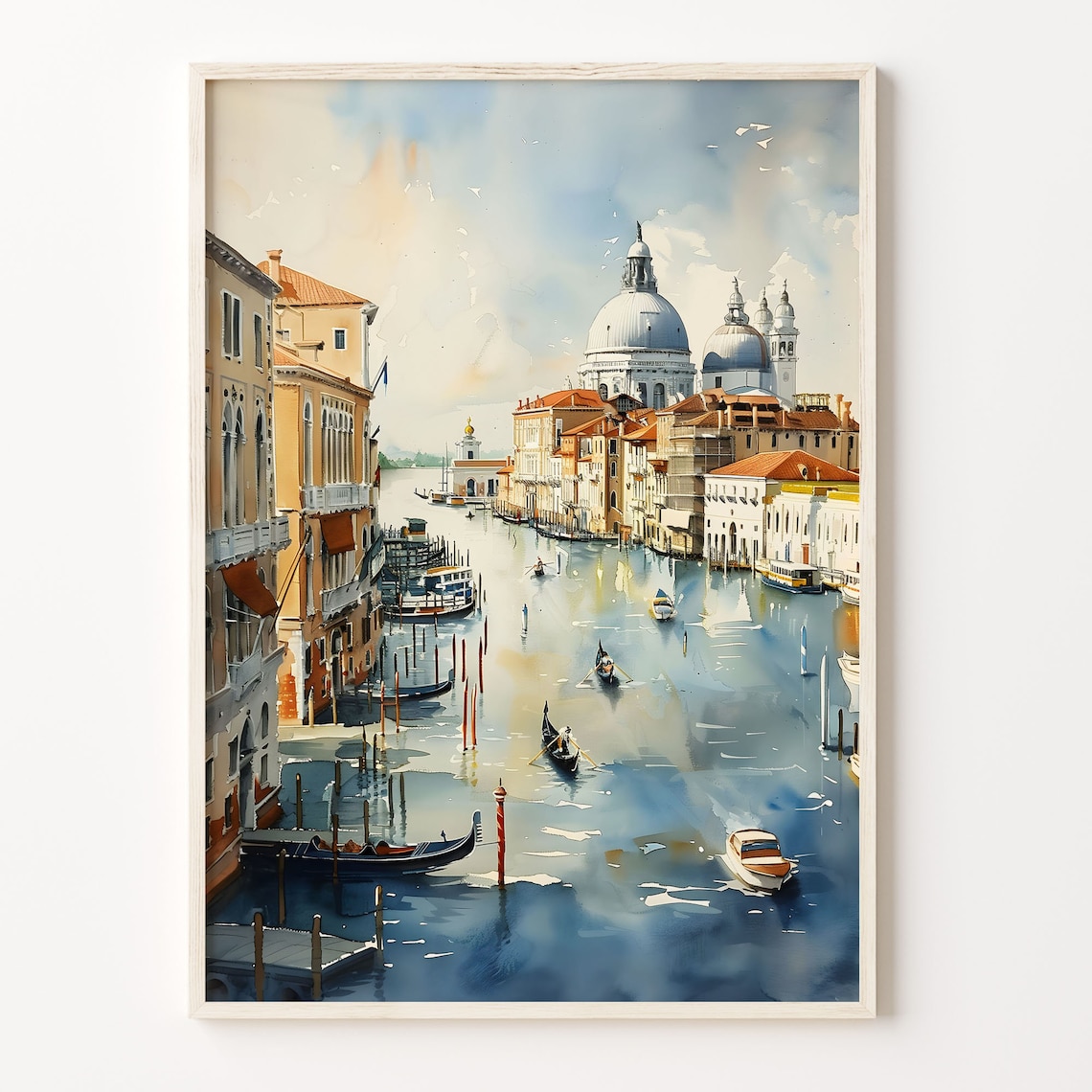 Venice Watercolor Travel Poster, Italy Art Print
