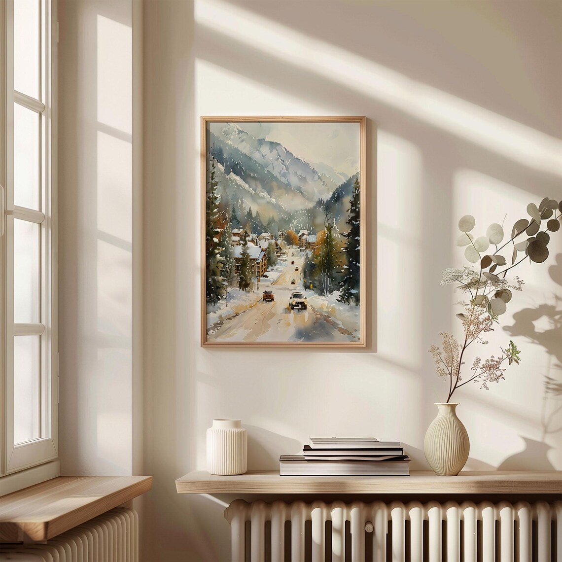Breckenridge Colorado Watercolor Ski Poster, Custom Art Print - Image 4