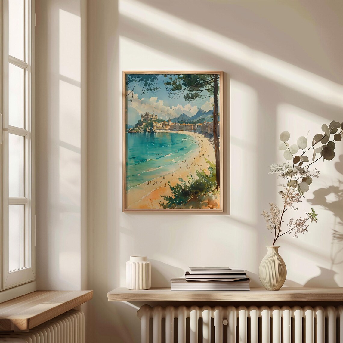 San Sebastian Watercolor Travel Poster, Spain Decor - Image 4
