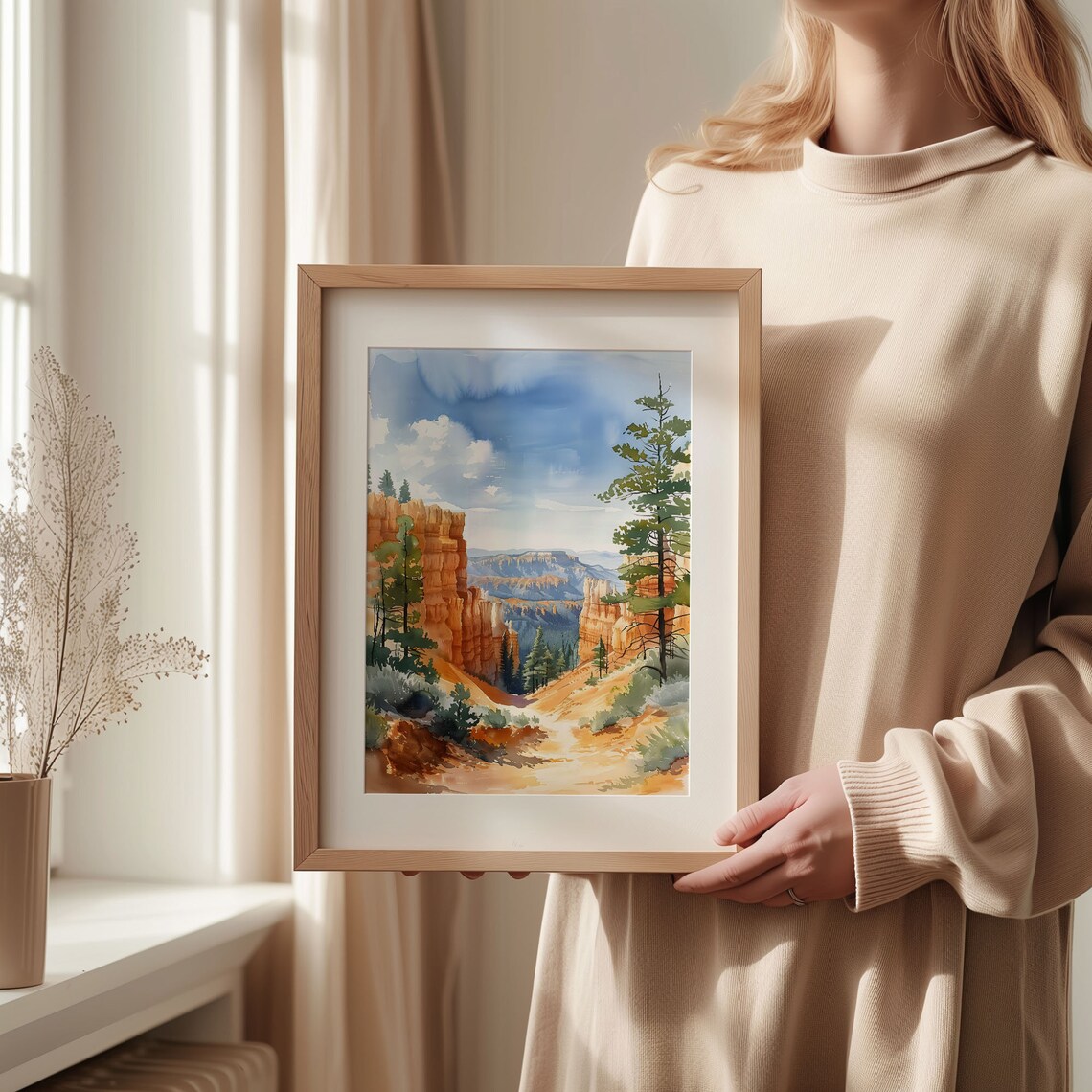 Bryce Canyon Watercolor Painting Travel Poster - Image 2