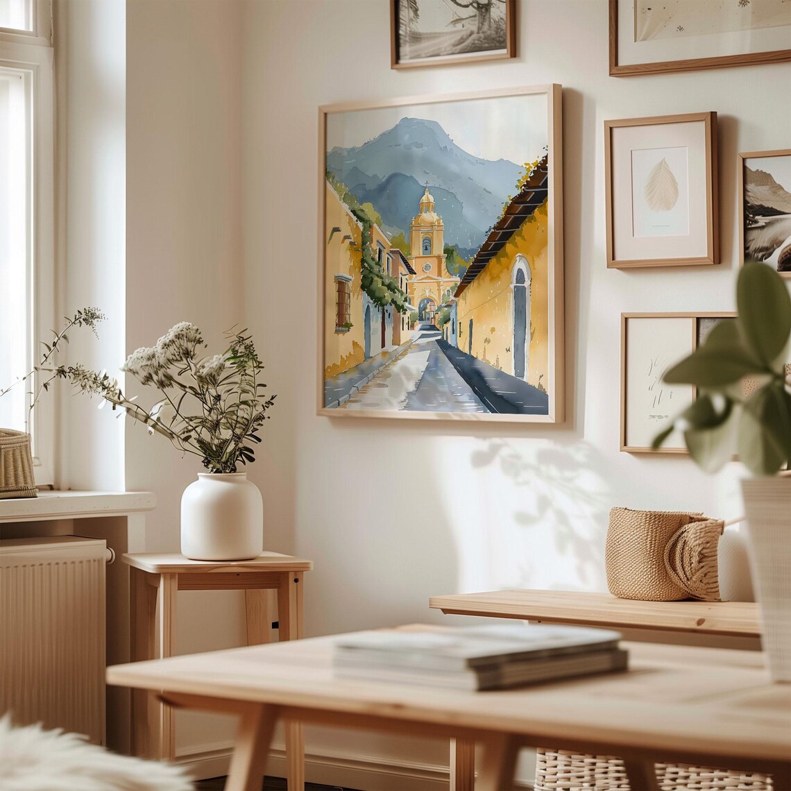 Antigua Guatemala Watercolor Painting Travel Poster - Image 3