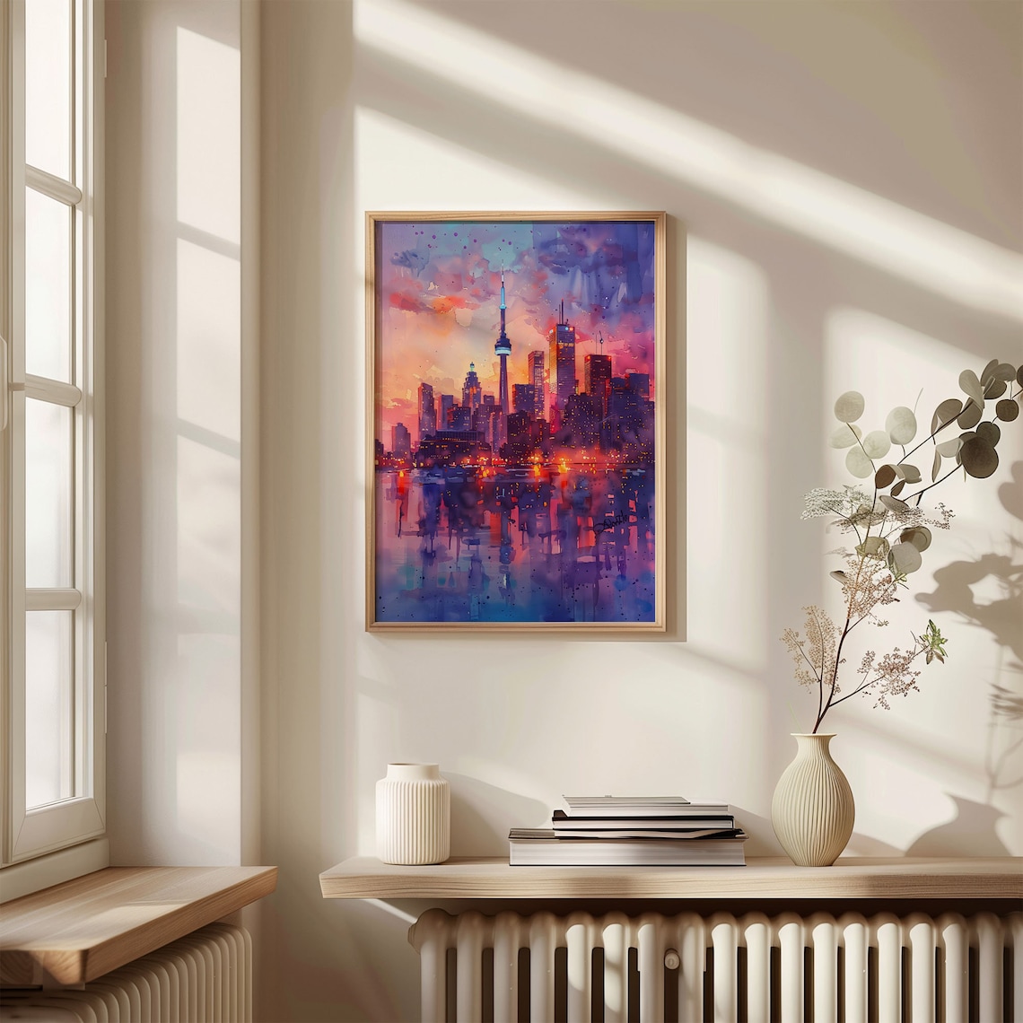 Toronto Watercolor Painting Traditional Travel Poster - Image 4