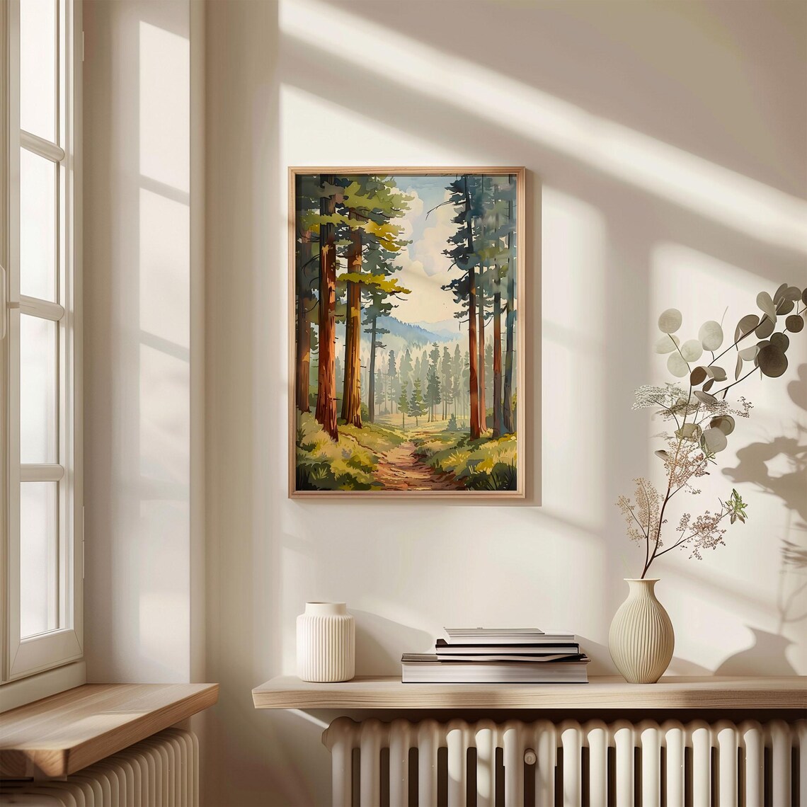 Muir Woods Watercolor Travel Poster, California - Image 4