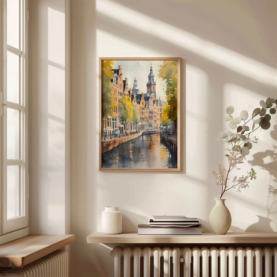 Amsterdam Watercolor Painting, Travel Wall Art Print - Image 4