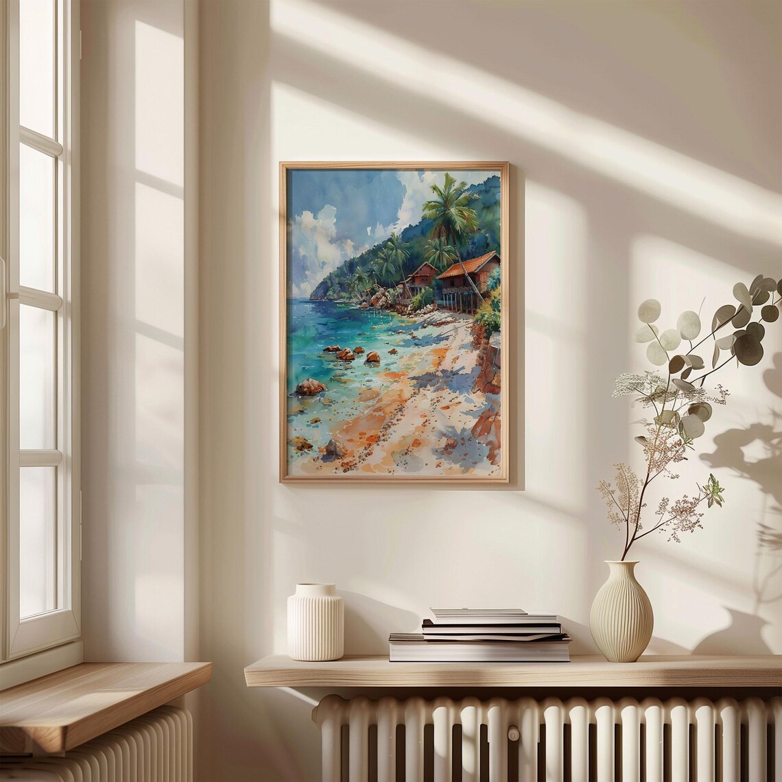 Perhentian Islands Malaysia Tropical Cove Stilt Chalets Travel Poster - Image 4
