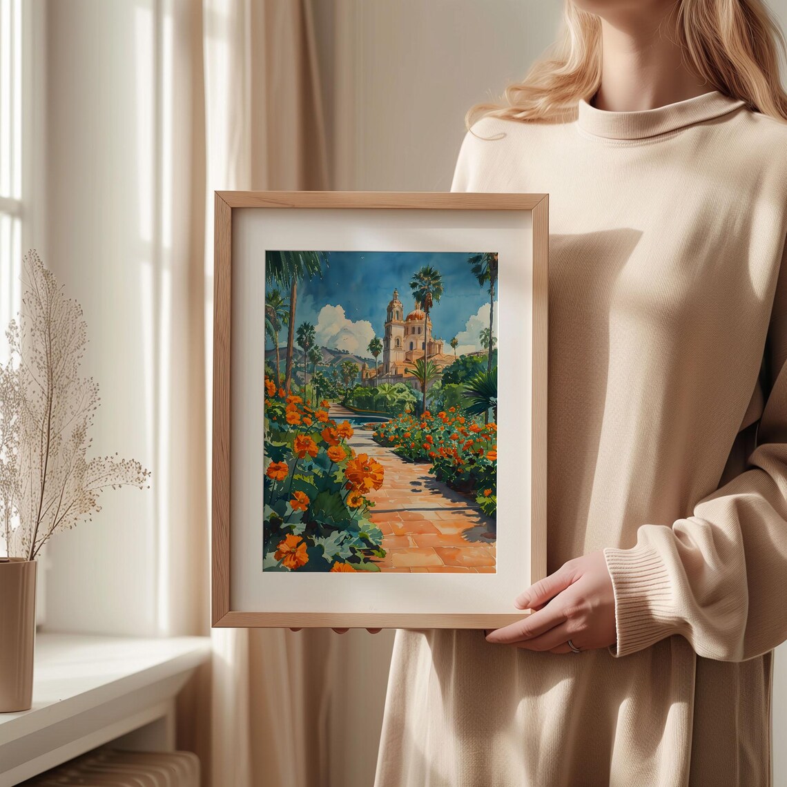 Balboa Park San Diego Watercolor Travel Poster - Image 2