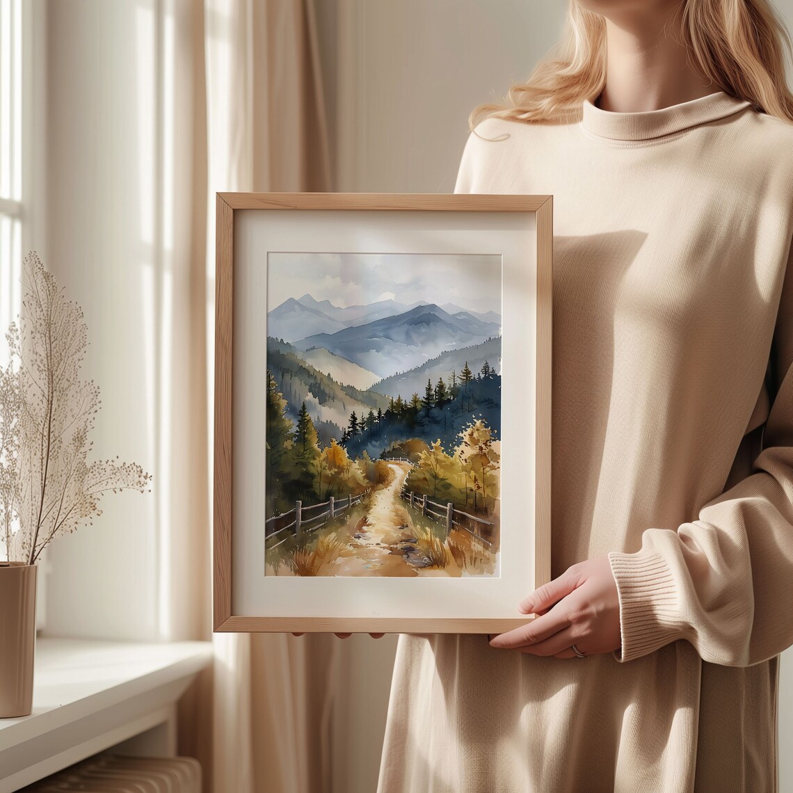 Great Smoky National Park Watercolor Art Print - Image 2