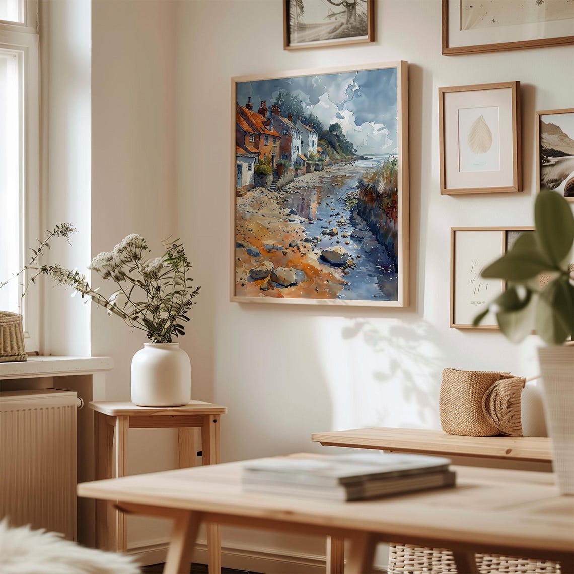 Aldeburgh Suffolk Coastal Village Watercolor Painting Poster - Image 3