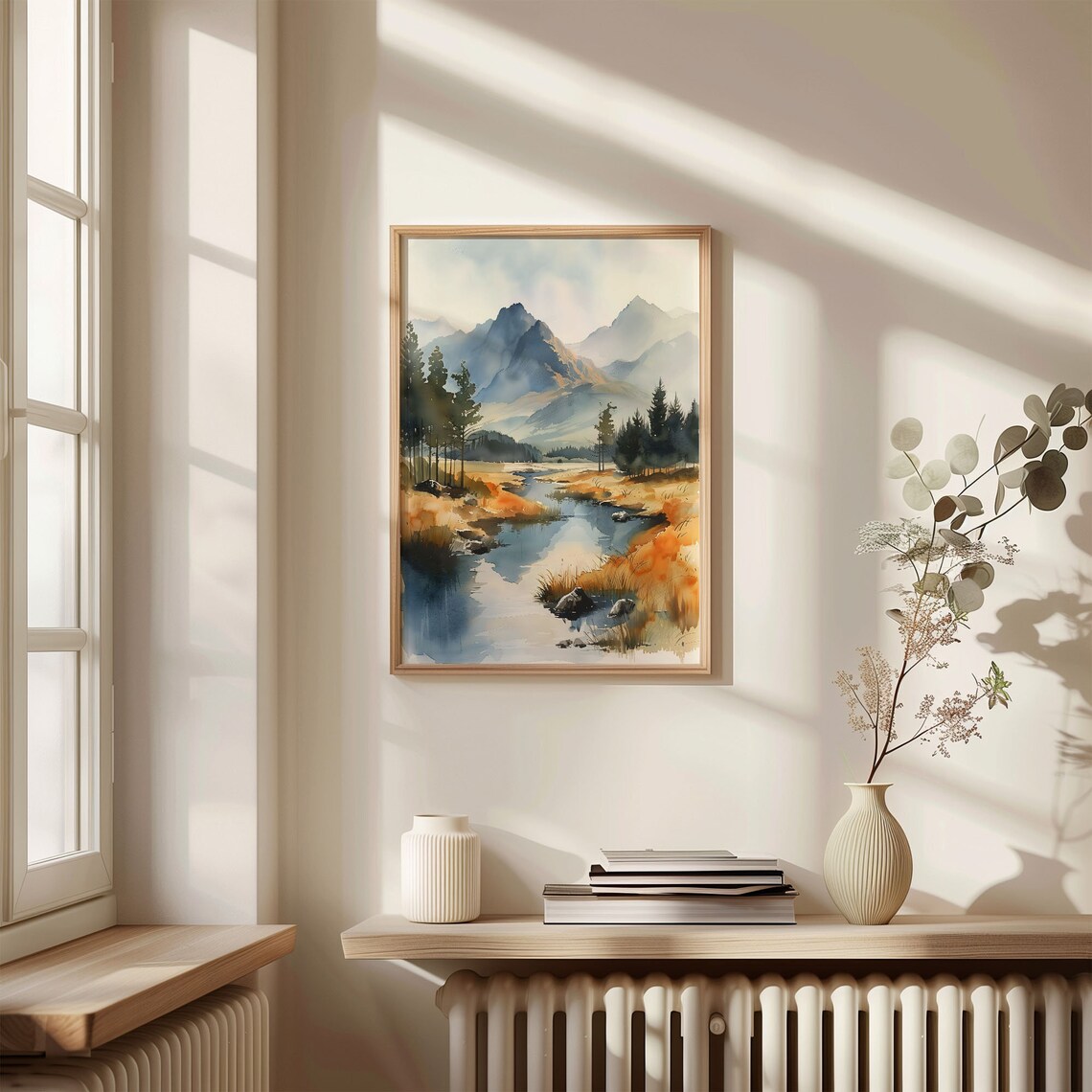 Scottish Highlands Watercolor Painting Art Print - Image 4
