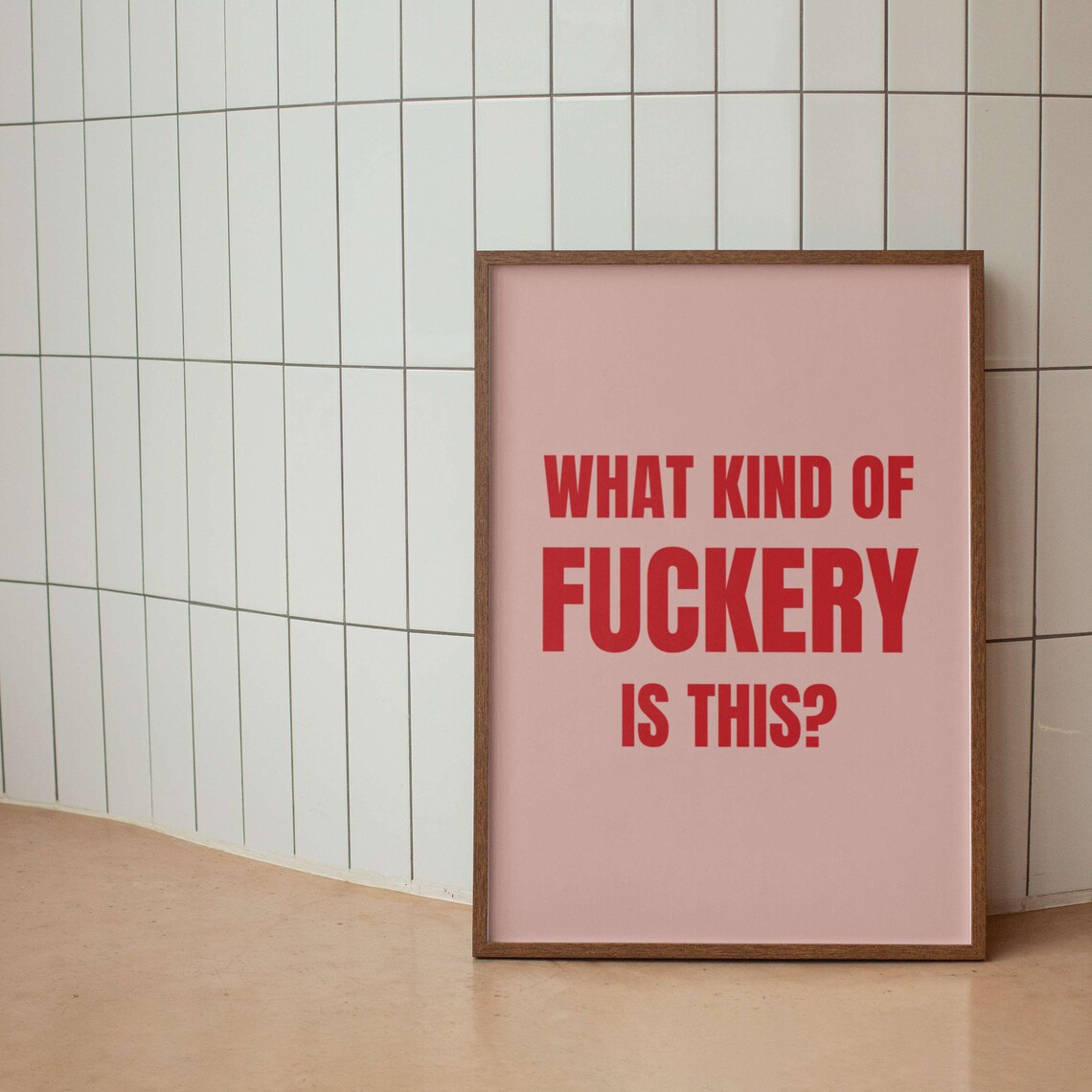 What Kind Of Fuckery Is This Bold Navy Funny Cheeky Quote Poster - Image 3