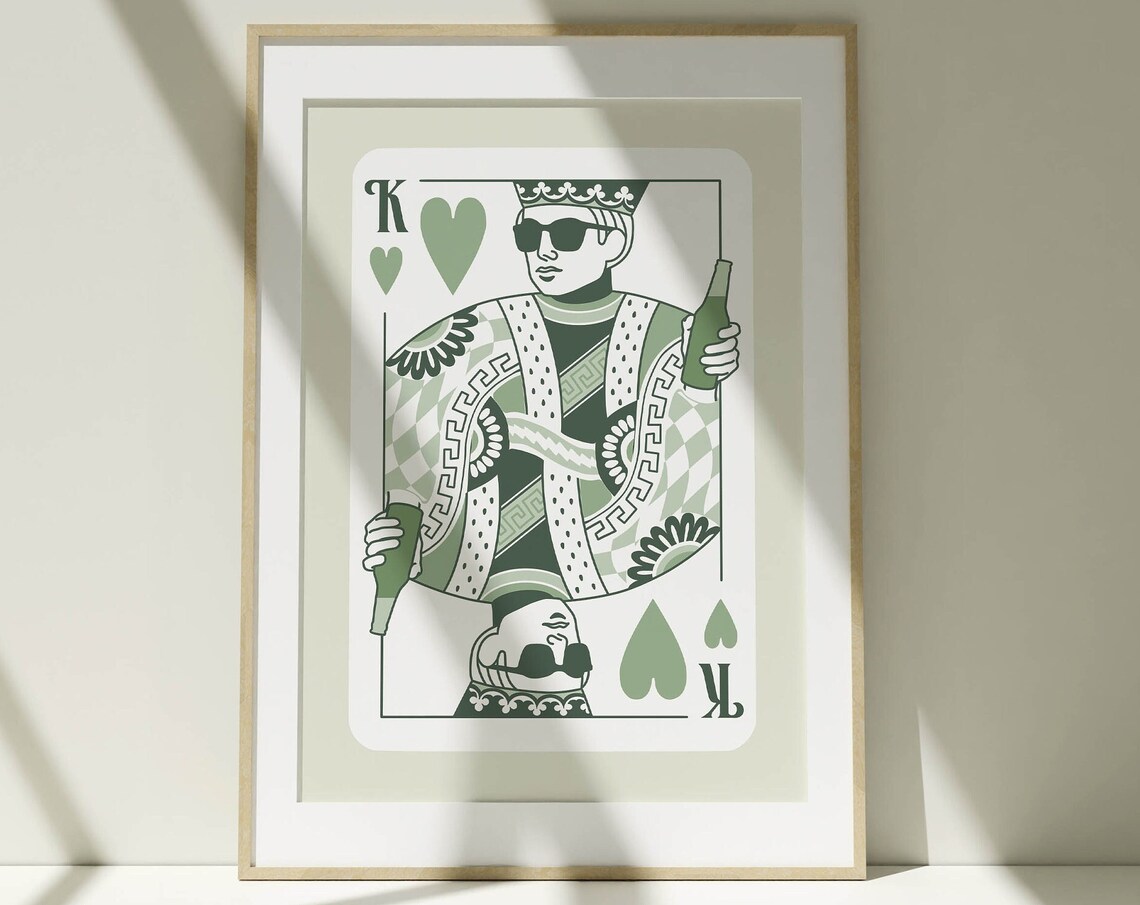 King Of Hearts, Aesthetic Bedroom Art Print