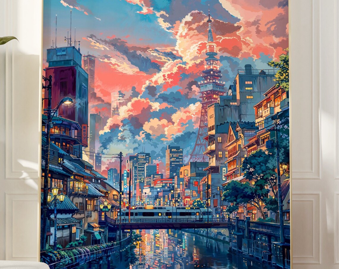 Lofi Tokyo Inspired Wall Art Print for Anime Fans - Image 2