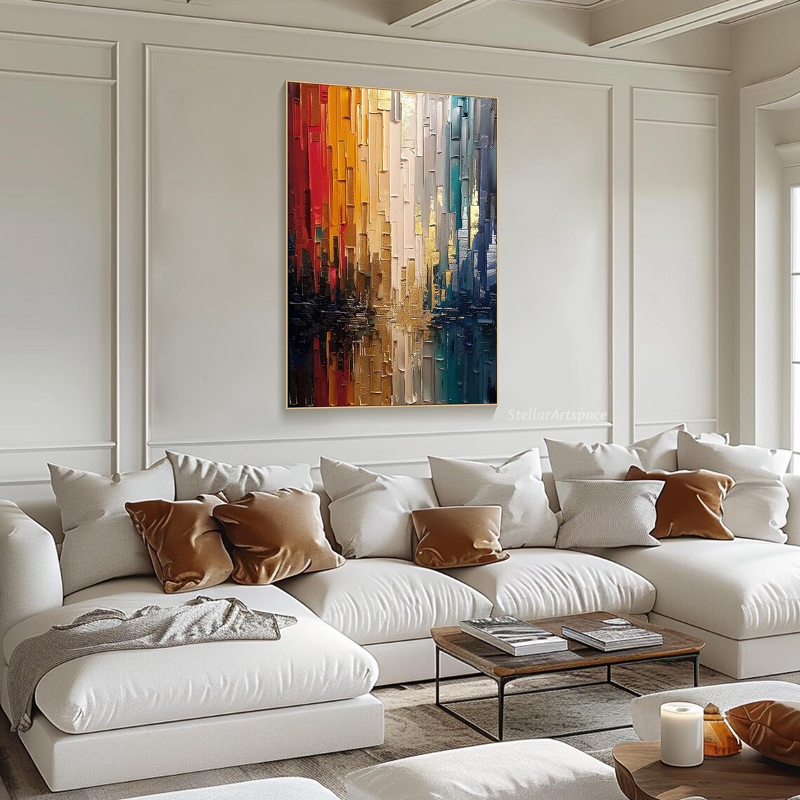 Abstract Oil Painting, Statement Living Room Art Print - Image 6