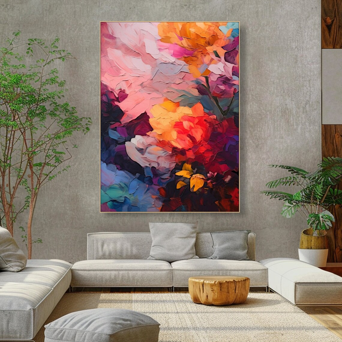 Abstract Floral Blossoms, Impressionist Art Print - Image 3