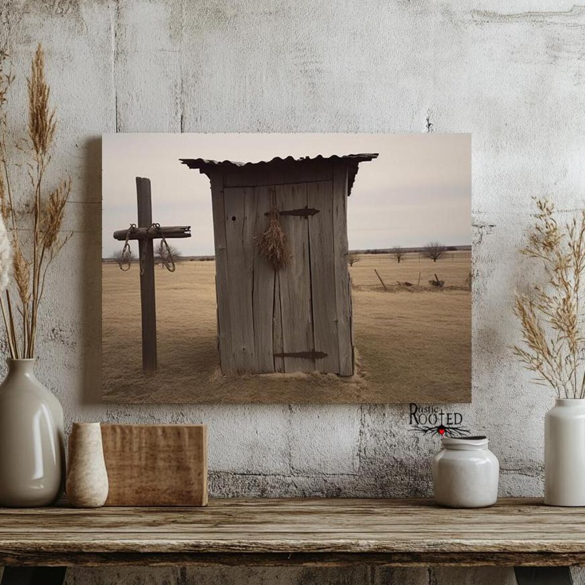 Rural Americana Outhouse Vintage Poster Print - Image 3