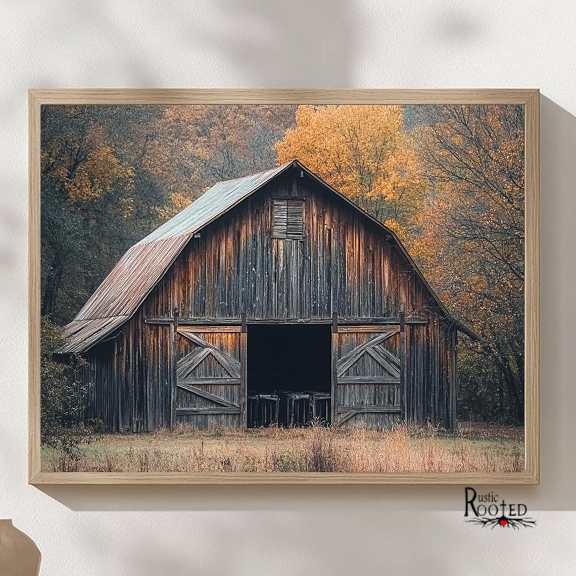Weathered Rustic Barn Photo, Modern Farmhouse Art Print