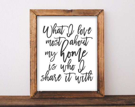 Family And Home Quotes Housewarming Love Art Print