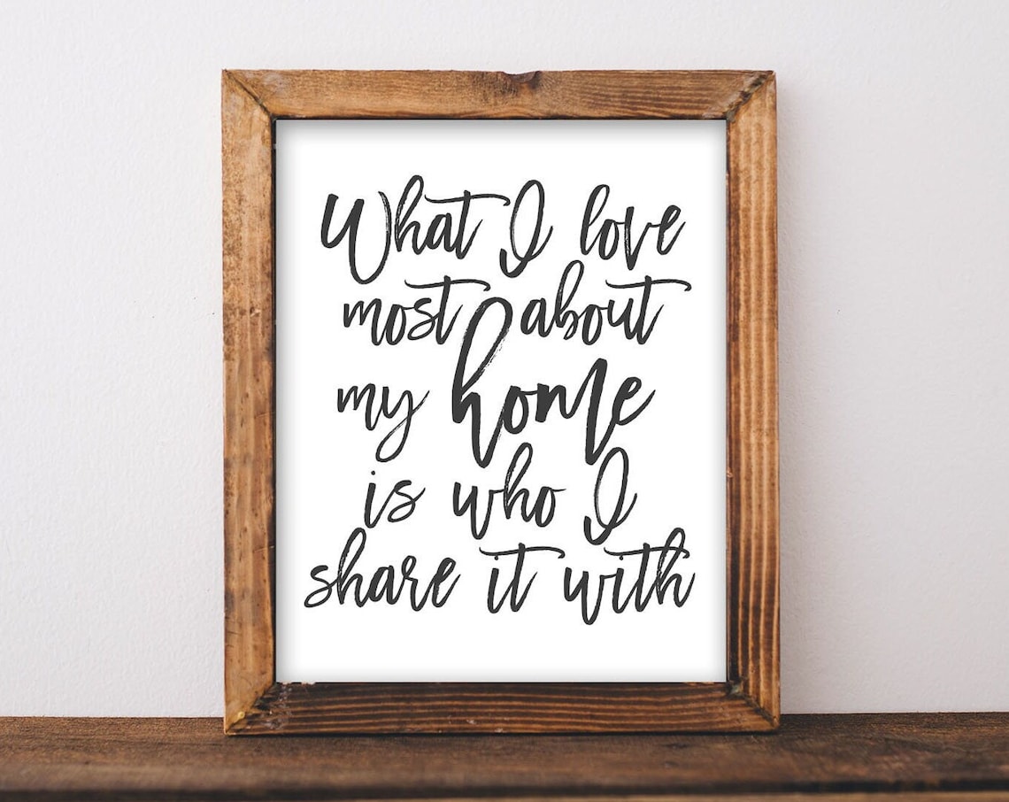 Family And Home Quotes Housewarming Love Art Print