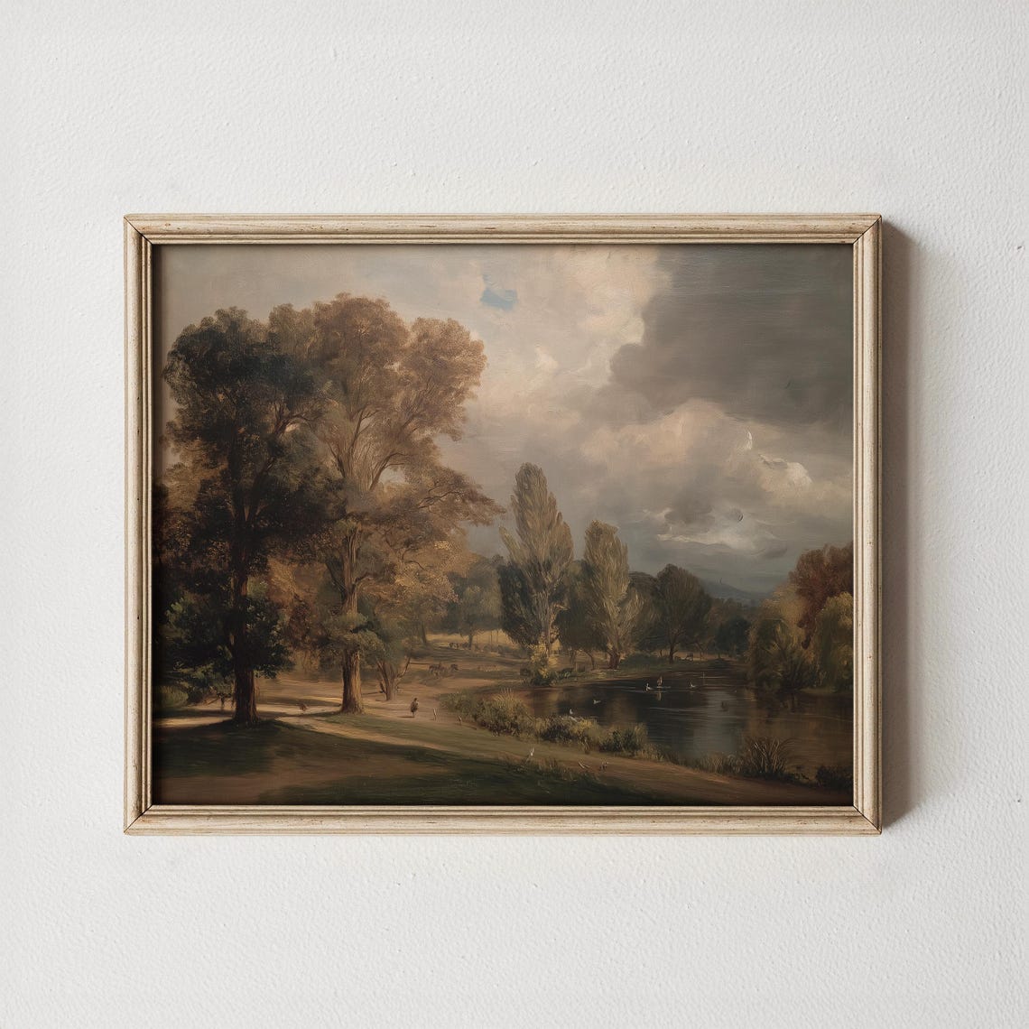 Autumn Landscape Art Print Moody Countryside Scene
