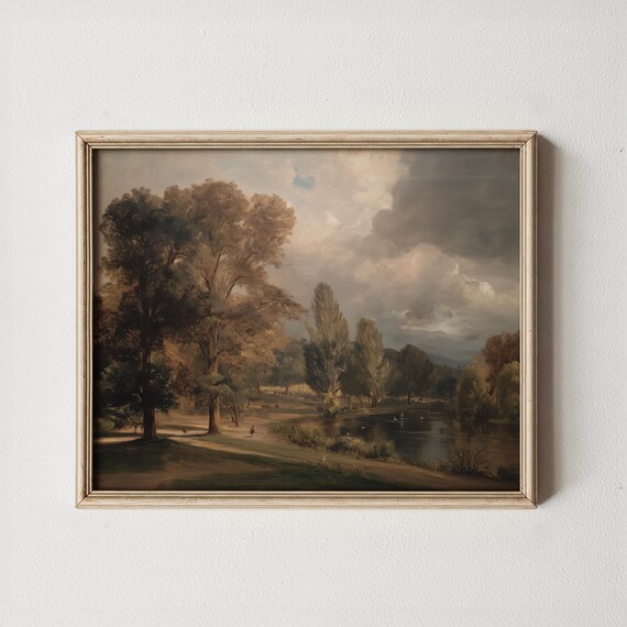 Autumn Landscape Art Print Moody Countryside Scene