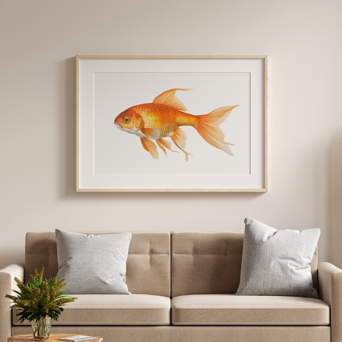 Vintage Goldfish Fish Print, Sea Life Wall Art - Image 4