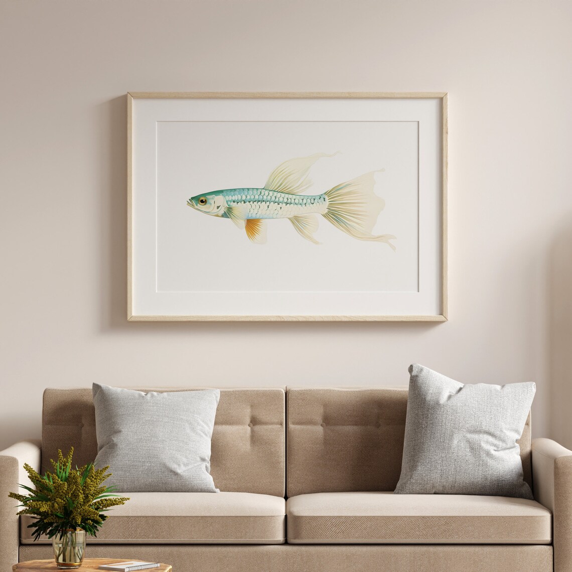 Guppy Fish Vintage Illustration Art Print - Image 3