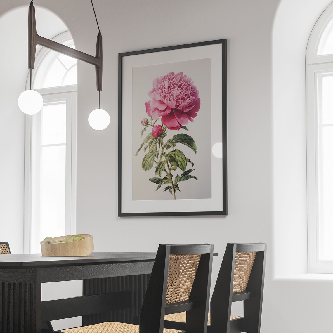 Vintage Peony Botanical Flower Art Print - Image 3