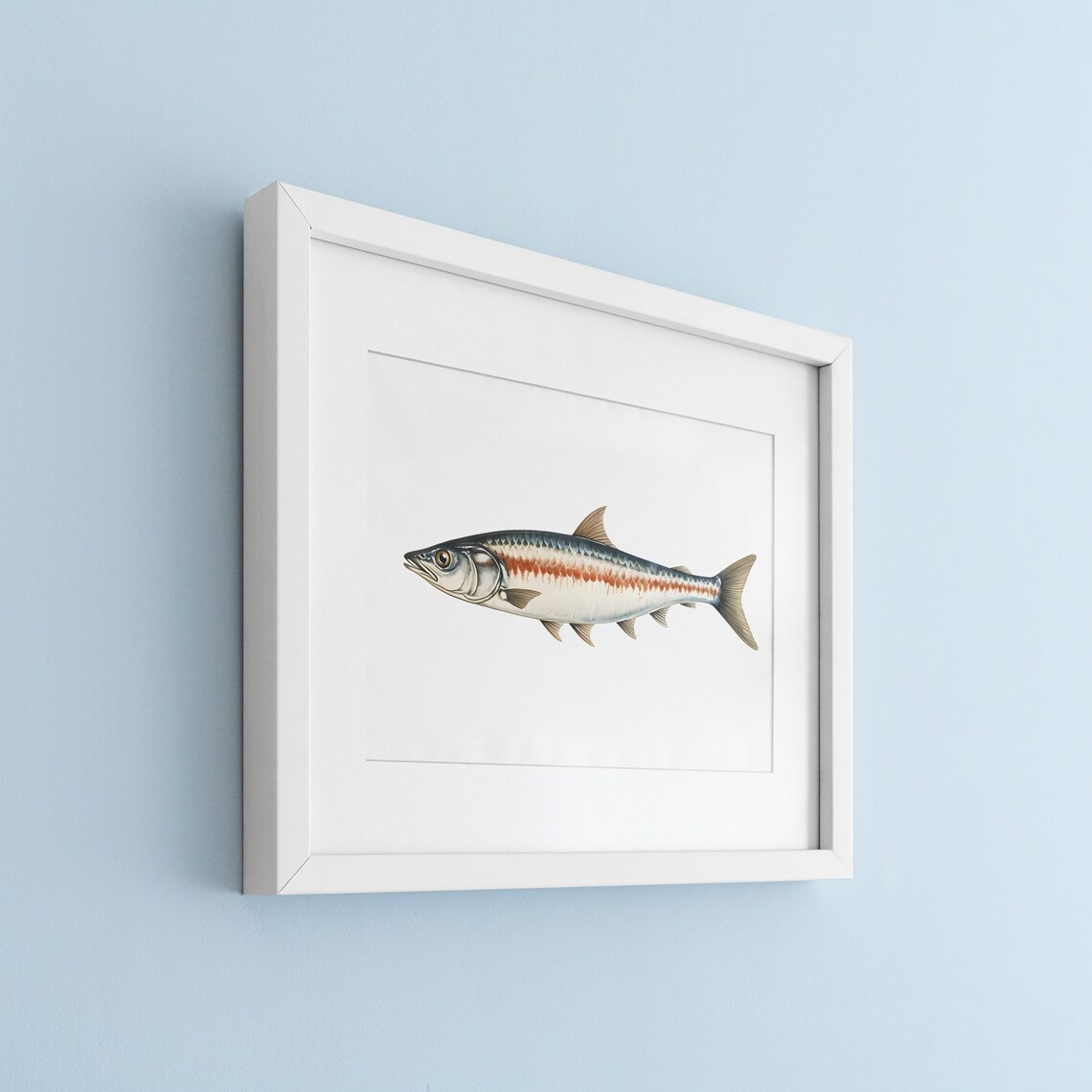 Mackerel Vintage Illustration Art Print, Fishing Decor - Image 3