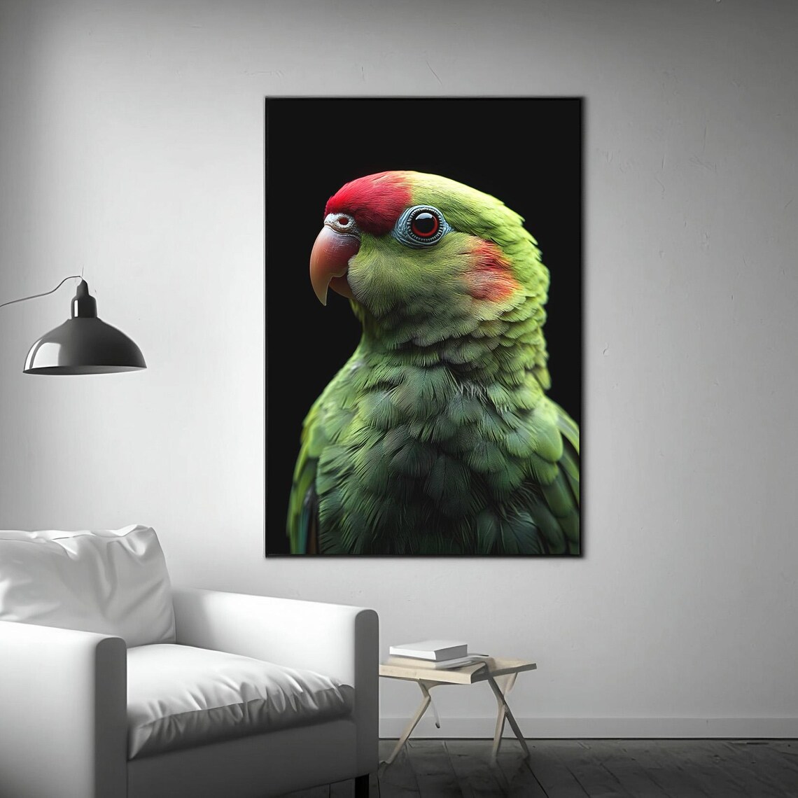 Parrot Minimal Modern Wildlife Art Print - Image 3