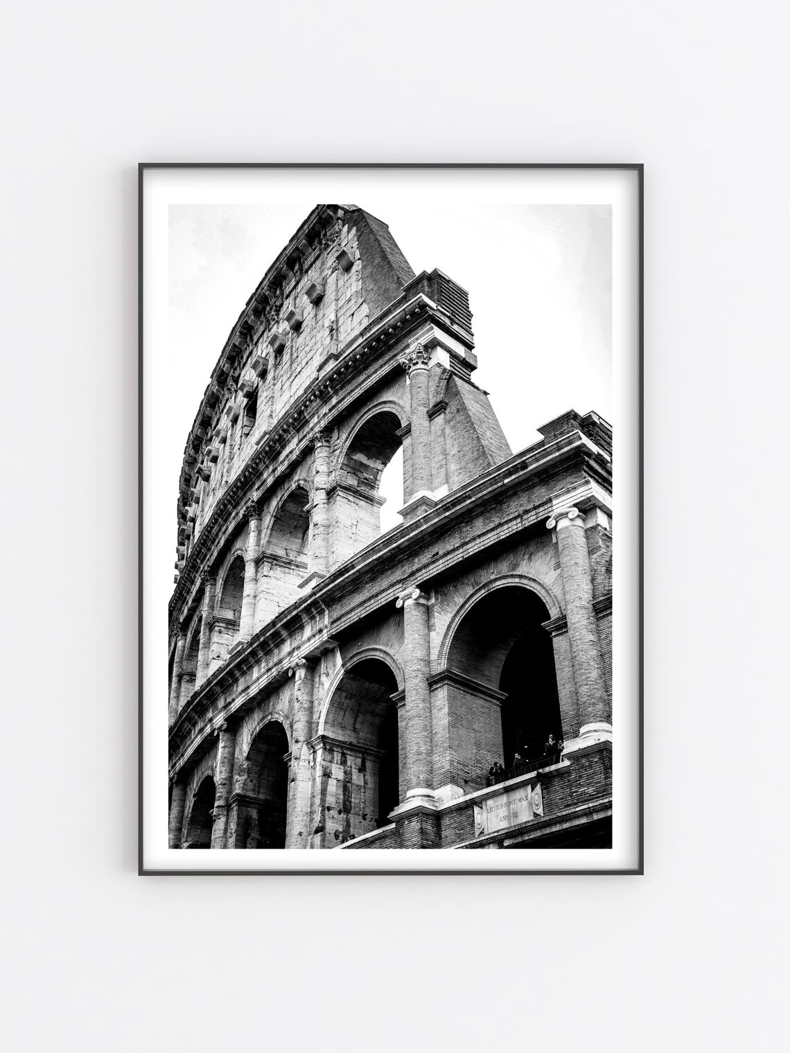 Colosseum Rome Black And White Travel Poster - Image 4