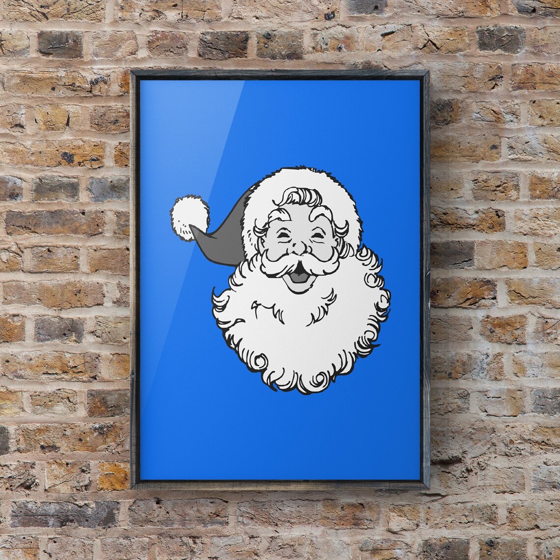 Colorful Pop Art Santa Claus Christmas Trio Holiday Wall Poster Set - Image 2