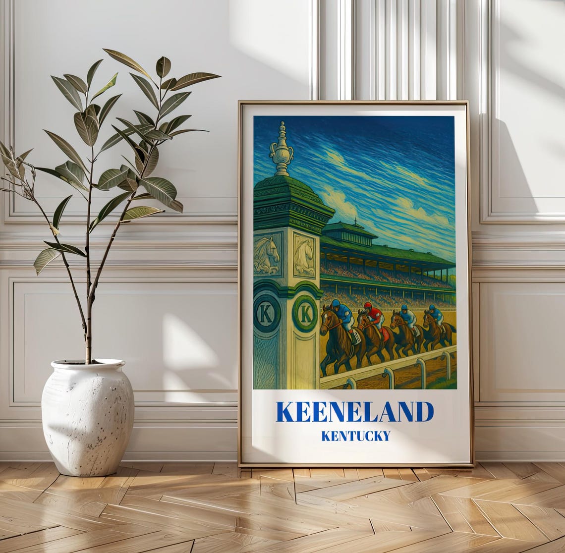 Keeneland Kentucky Horse Racing Derby Classic Track Sports Poster