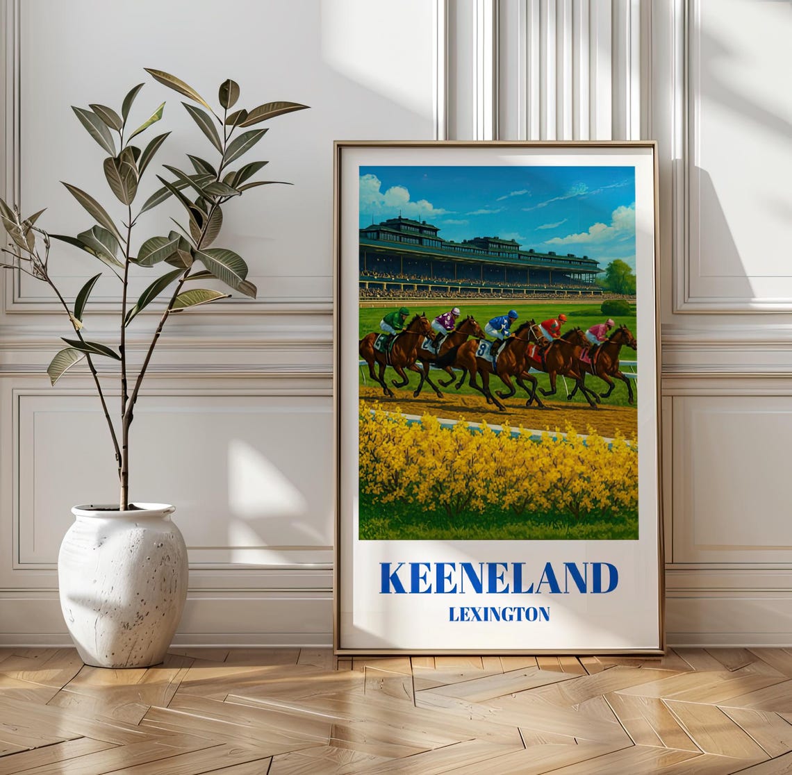 Keeneland Lexington Horse Racing Thoroughbreds Track Art Poster