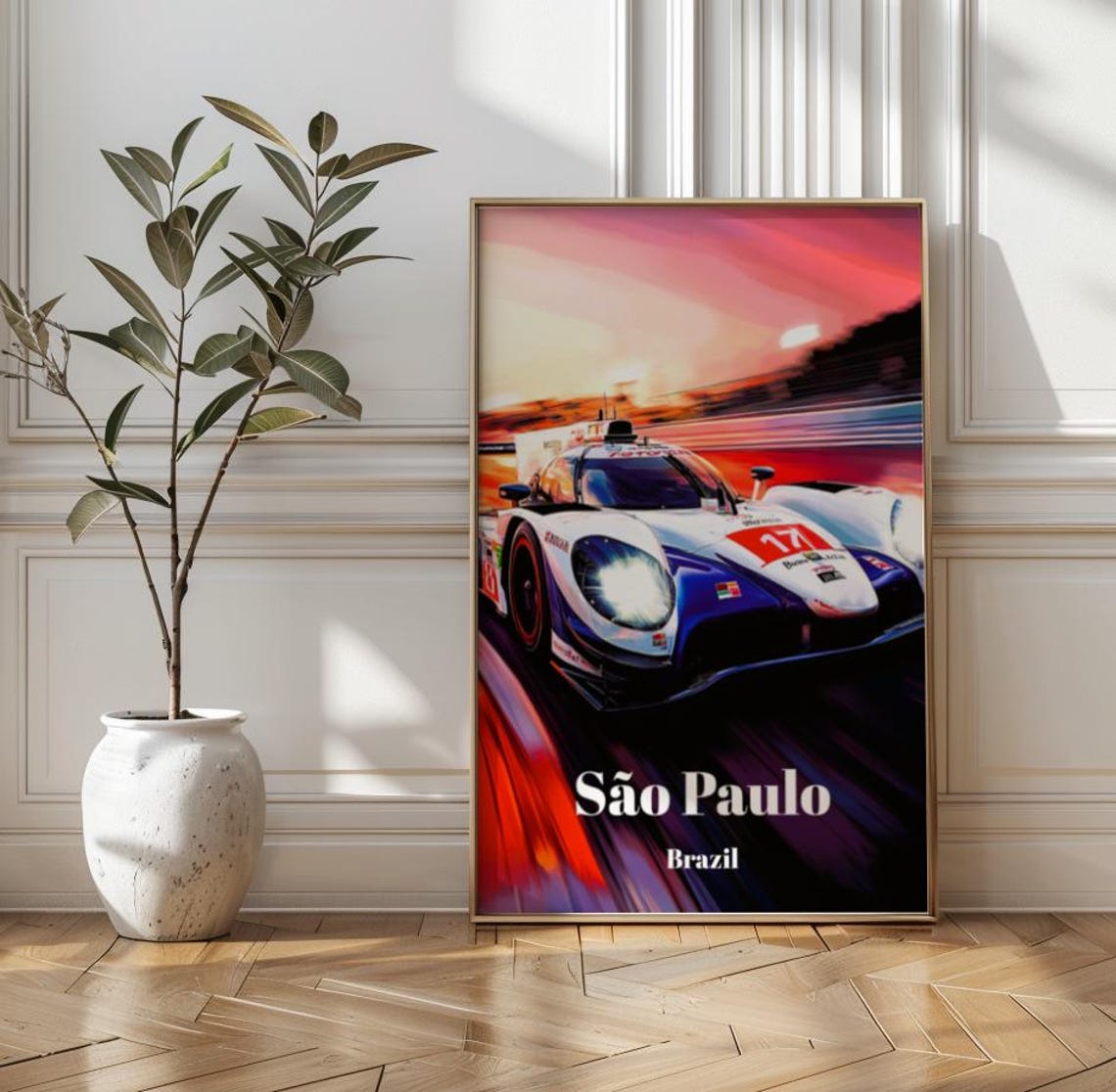 Interlagos Circuit Poster Brazil Motorsport Art Print