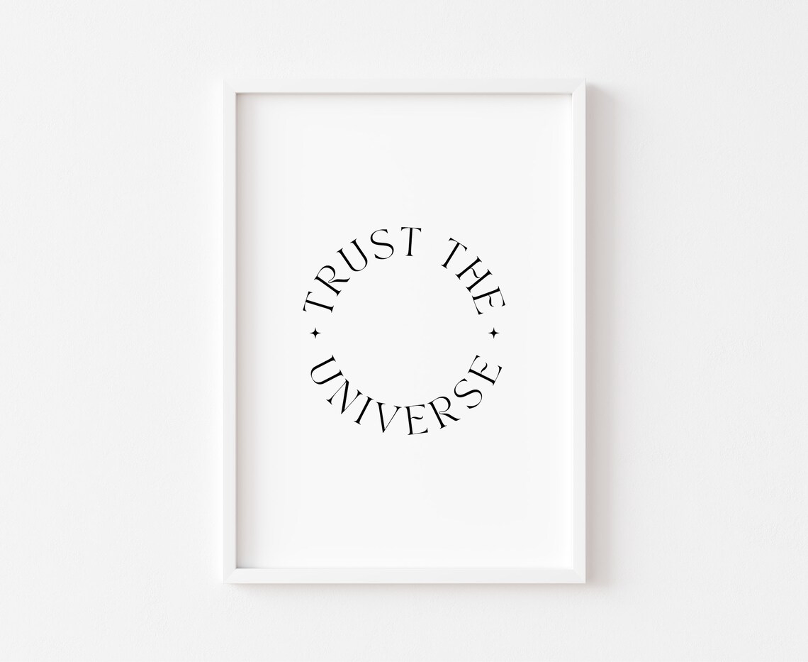 Trust The Universe Poster, Law Of Attraction Art