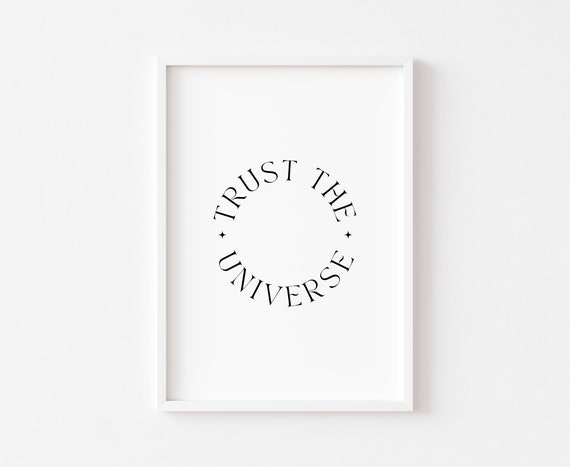 Trust The Universe Poster, Law Of Attraction Art