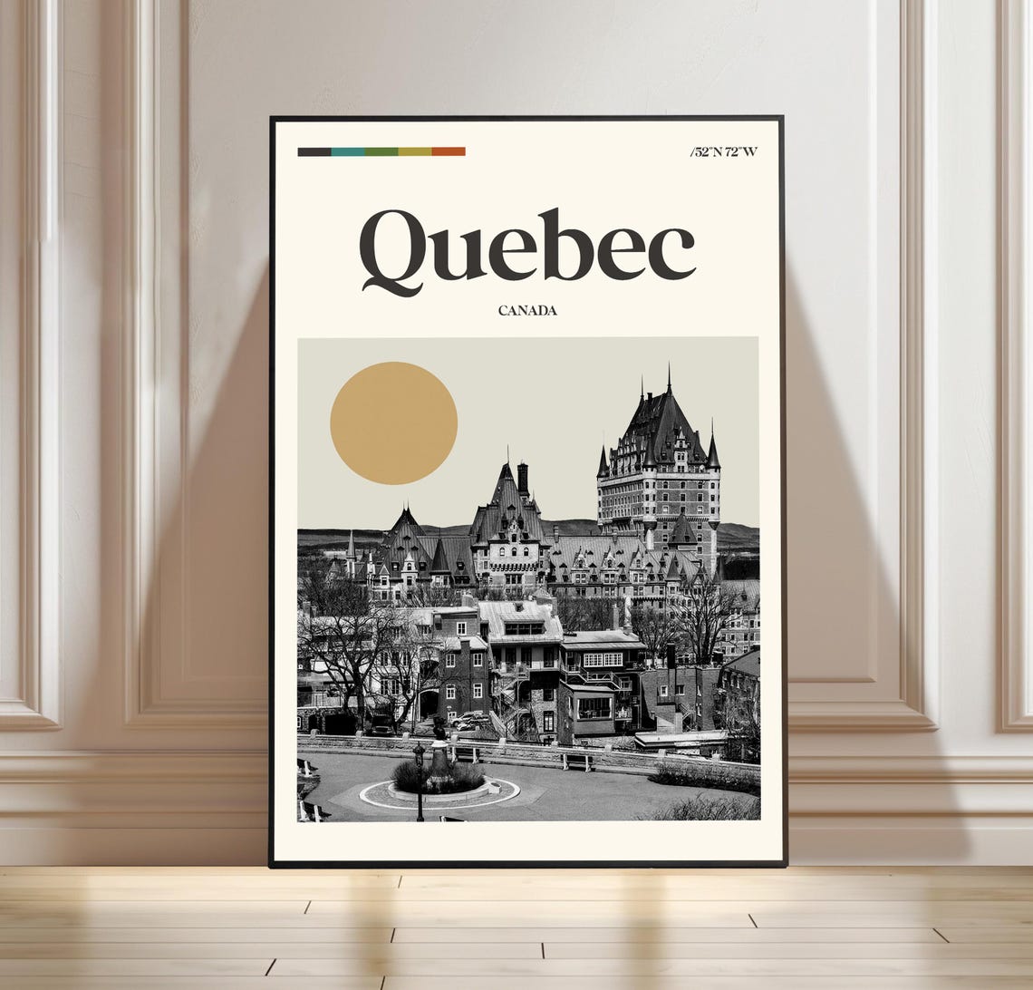 Poster Canada Travel Print Landscape Cityscape Art