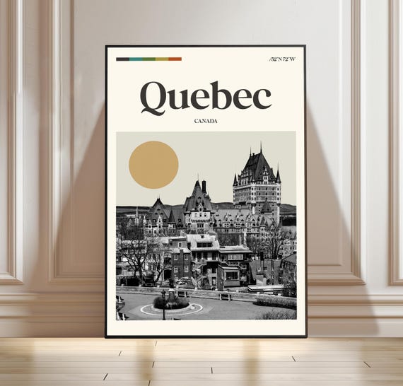 Poster Canada Travel Print Landscape Cityscape Art