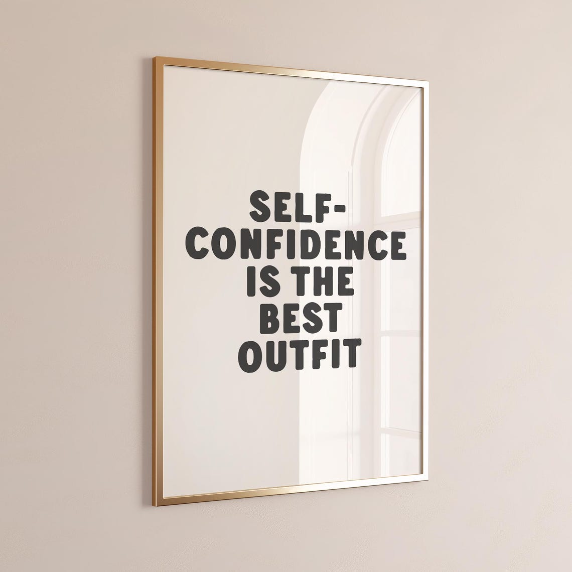 Self Confidence Is The Best Outfit Motivational Quote Poster - Image 2