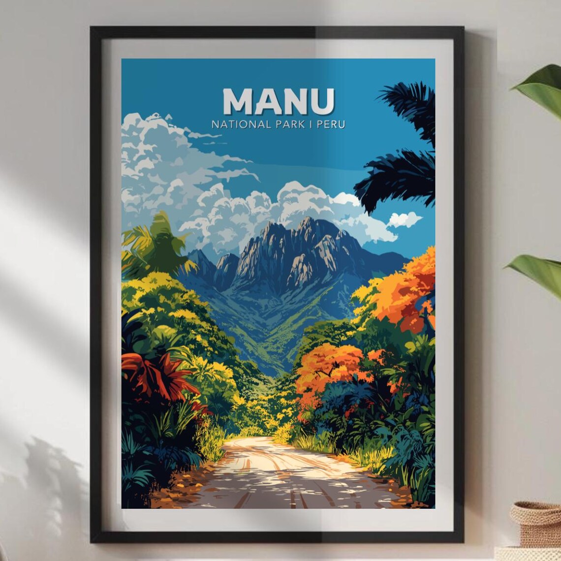 Manu National Park Peru Amazon Rainforest Road Travel Poster