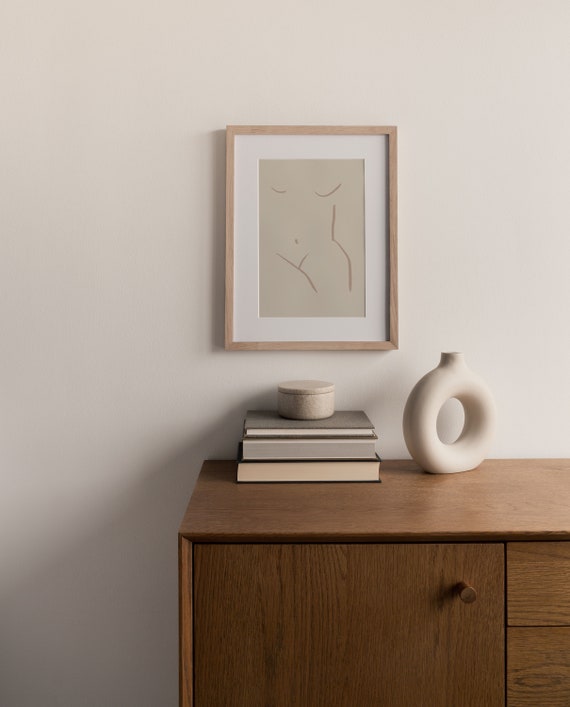 Nude Figure Art Abstract Female Uncensored Art Print Gallery Wall Art Minimalist Terracotta Art Instant