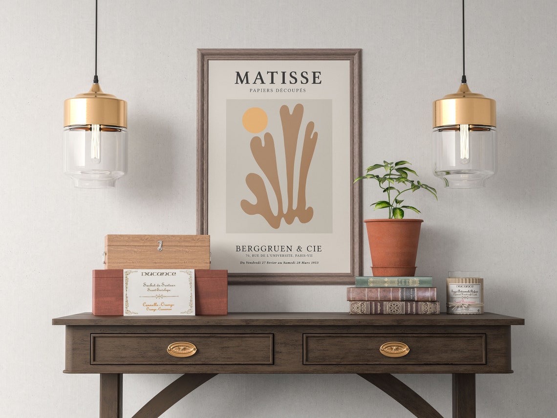 Matisse Papiers Decoupes Brown Leaf Cutout Exhibition Art Poster - Image 3