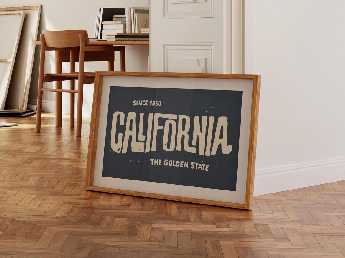 Retro California Poster, Golden State Travel Art - Image 4