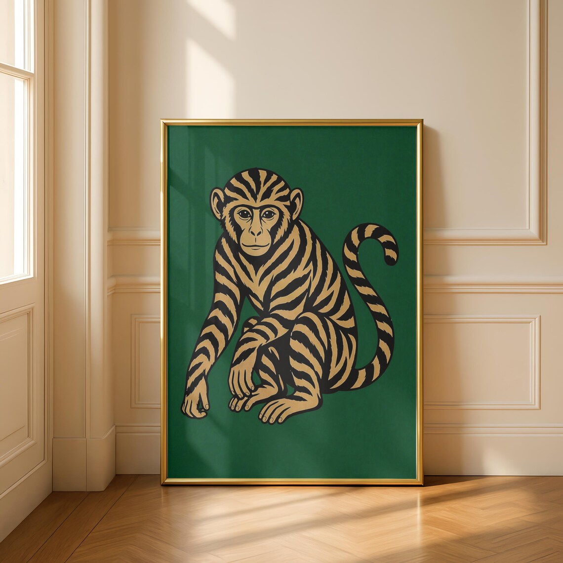 Monkey Pop Art Print, Modern Jungle Decor