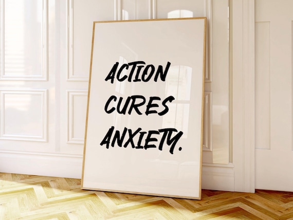 Anxiety Quote, Growth Mindset Motivational Art Print