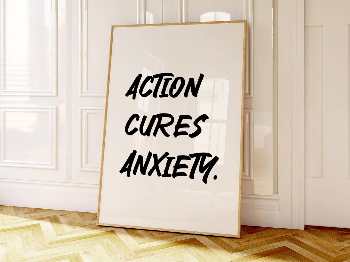 Anxiety Quote, Growth Mindset Motivational Art Print