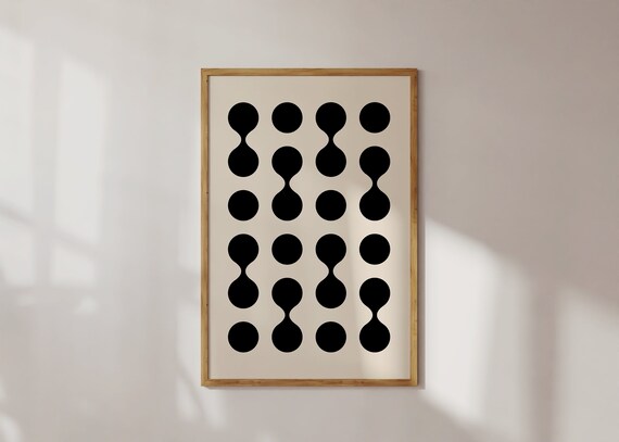 Modern Minimalist Wall Art Print Japandi Abstract Print Geometric Poster Wall Art Housewarming Gift