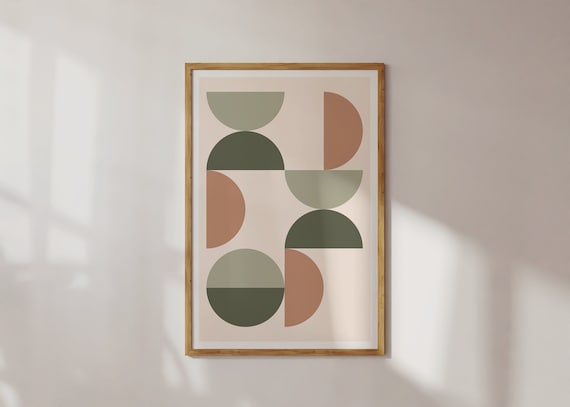 Bauhaus Wall Art Print Geometric Poster Abstract Minimalist Wall Art Funky Wall Dcor Mid Century Modern Art