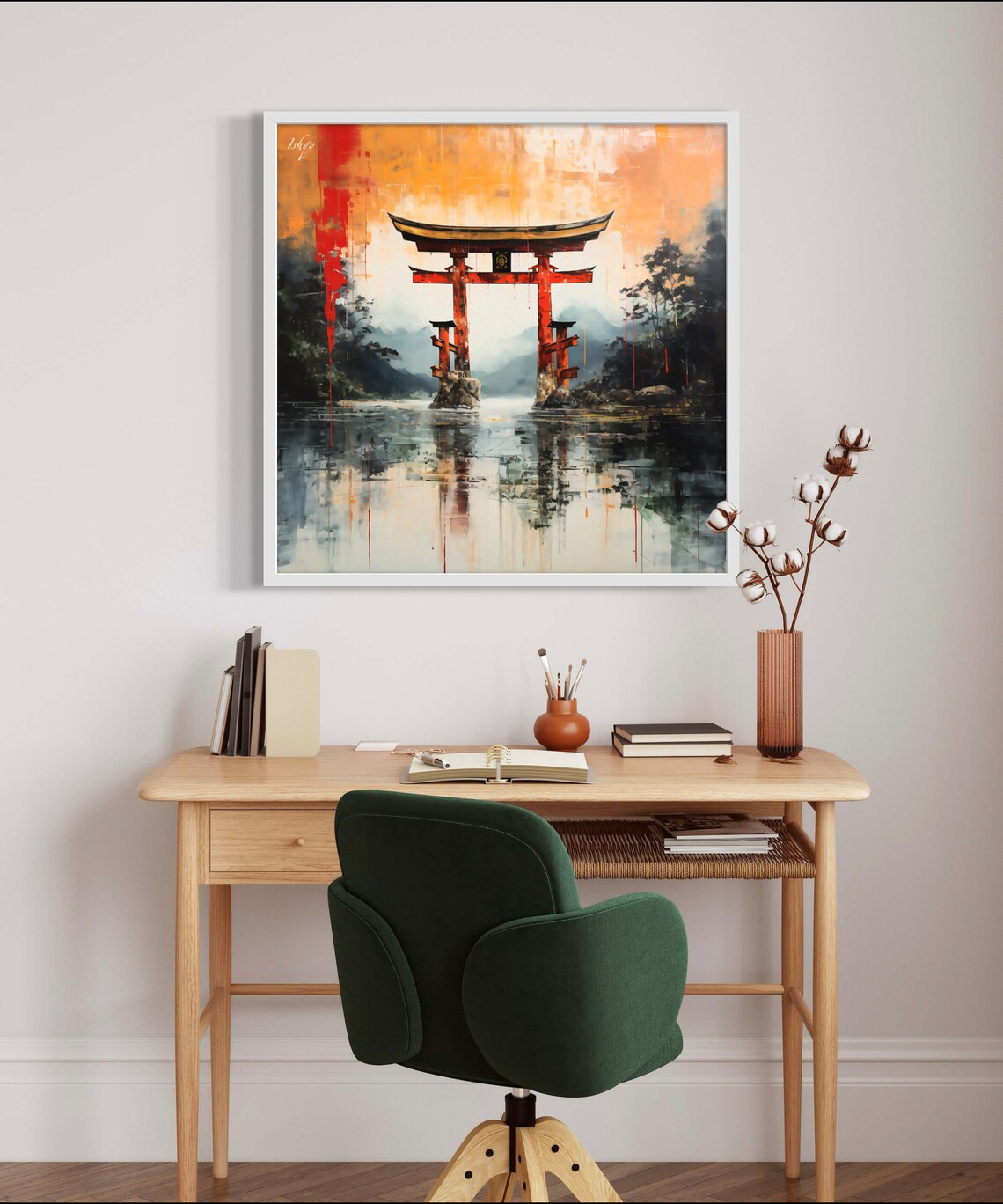 Japanese Torii Gate, Tranquil Zen Wall Art Print - Image 4